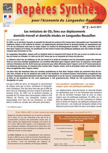 Les émissions de CO2 liées aux déplacements domicile-travail et domicile-études en Languedoc-Roussillon