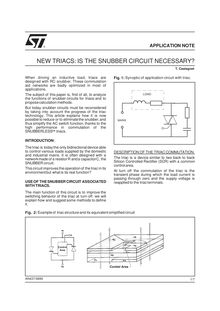 NEW TRIACS: IS THE SNUBBER CIRCUIT NECESSARY