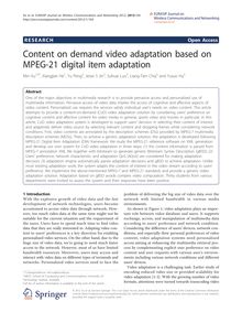 Content on demand video adaptation based on MPEG-21 digital item adaptation
