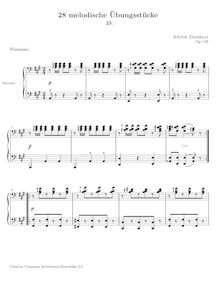 Partition No. 23, 28 Melodische übungstücke, Melodic Practice Pieces