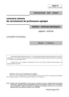 Agregext composition de physique   option chimie 2006 phys