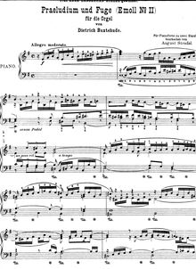 Partition complète, Prelude en E minor, BuxWV 142, Prelude and Fugue in E minor, BuxWV 142