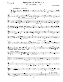 Partition violon 2, Symphony No.11  Latin , A minor, Rondeau, Michel