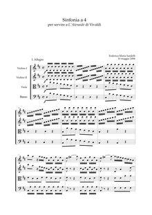 Partition complète, Concerto (Sinfonia) pour cordes et Continuo en D major
