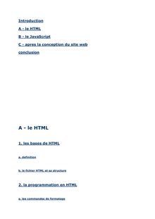 A - le HTML