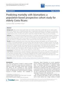 Predicting mortality with biomarkers: a population-based prospective cohort study for elderly Costa Ricans