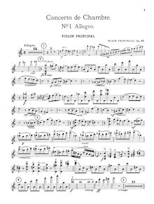 Partition Solo violon, Chamber Concerto, A minor, Fairchild, Blair