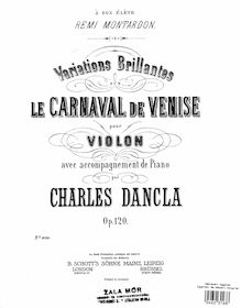 Partition de piano, Variations brillantes sur Le Carnaval de Venise
