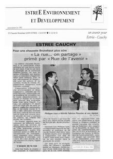 ESTREE CAUCHY: LE PROJET D AMENAGEMENT DE LA CHAUSSEE BRUNEHAUT PRIME PAR "RUE DE L AVENIR"