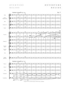 Partition complète, Helios Overture, Op.17, Nielsen, Carl