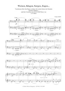 Partition complète (S.673), Variationen über das Motiv von Bach