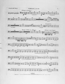 Partition timbales, Triangle, Fantasie on  Oberons Zauberhorn , Oberons Zauberhorn: grosse Fantasie für das Piano-Forte, mit Begleitung des Orchesters