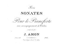 Partition Sonata No.1 - partition de piano, 3 sonates pour Piano et violon
