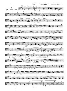 Partition viole de gambe, corde quatuor No.2, A major, Kalliwoda, Johann Wenzel