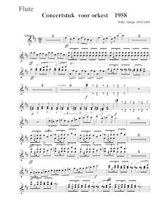 Partition flûte 1/2, Concertstuk voor orkest, Ostijn, Willy