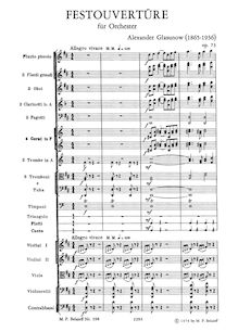 Partition Complete Orchestral Score, Ouverture solennelle, Op.73