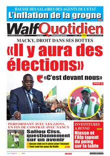 Walf Quotidien n°9062 - Du vendredi 10 juin 2022