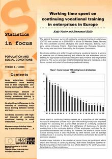 Working time spent on continuing vocational training in enterprises in Europe