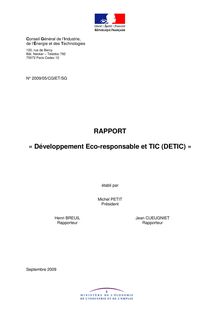 Développement Eco-responsable et TIC (DETIC)
