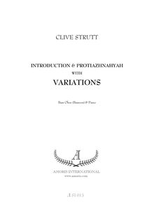 Partition complète et parties, Introduction et Protiazhnahyah avec Variations