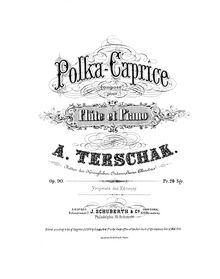 Partition flûte , partie, Polka-Caprice, Terschak, Adolf