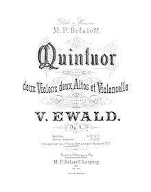 Partition complète, corde quintette, A major, Ewald, Victor