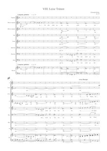 Partition Leise Tränen piano reduction, Liedzyklus für Bariton, Klavier, Chor und Streicher