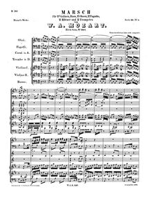 Partition complète, March, D major, Mozart, Wolfgang Amadeus par Wolfgang Amadeus Mozart