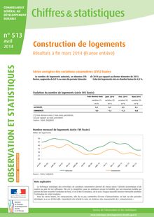 Construction de logements : étude du Ministère de l Ecologie