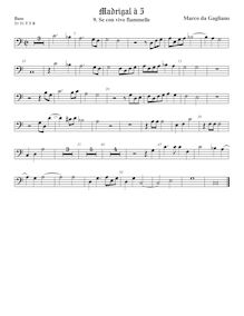 Partition viole de basse, Madrigali a cinque voci, Libro 1, Gagliano, Marco da par Marco da Gagliano