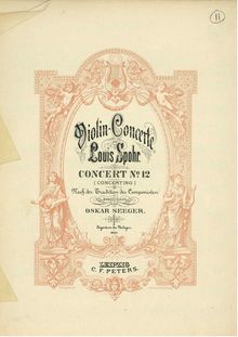 Partition violon et partition de piano, violon Concerto No.12, Concertino Number 1
