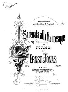 Partition complète, Serenata alla Mauresque, D minor, Jonas, Ernst