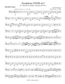 Partition Basses, Symphony No.15  Black Halloween , F minor, Rondeau, Michel par Michel Rondeau