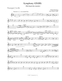 Partition trompette 2, Symphony No.29, B♭ major, Rondeau, Michel par Michel Rondeau
