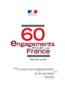 60 engagement pour la France - Première année