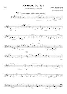 Partition viole de gambe, corde quatuor No.14, Op.131, C♯ minor