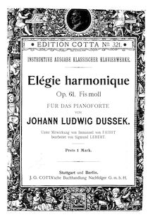 Partition complète, Piano Sonata No.24, Op.61, Elégie Harmonique sur la mort de son Altesse Royale le Prince Louis Ferdinand de Prusse