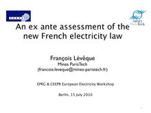 An ex ante assessment of the new French electricity law