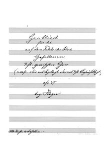 Partition Complete manuscript, Grablied für die auf dem Felde der Ehre Ggefallenen, Op.35