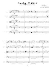 Partition , Dolce, Symphony No.9, A major, Rondeau, Michel