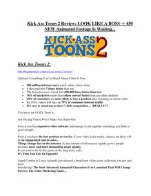 Kick Ass Toons 2 Review & Kick Ass Toons 2 $16,700 bonuses