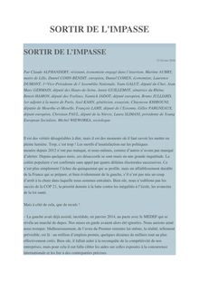 Tribune de Martine Aubry : "Sortir de l impasse"