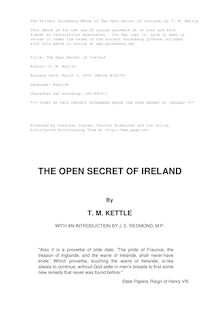 The Open Secret of Ireland