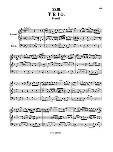 Partition complète, Trio en D minor, D minor, Bach, Johann Sebastian