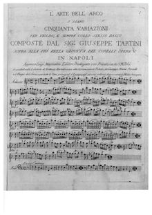Partition complète, L arte del arco; Variations on Gavotte from Corelli s Op.5, No.10