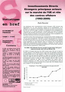 37/01 STATISTIQUES EN BREF - ECONOMIE ET FINANCES
