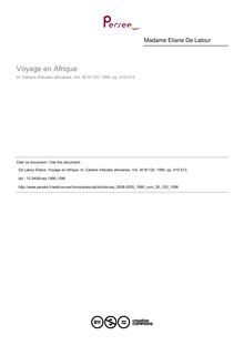 Voyage en Afrique - article ; n°120 ; vol.30, pg 510-513