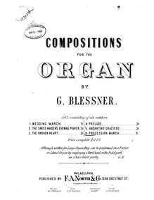 Partition , Procession March en D♭, orgue travaux, 6? Compositions for Organ