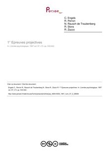 Epreuves projectives - compte-rendu ; n°2 ; vol.57, pg 533-542