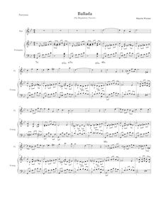 Partition complète, Ballade pour flûte et Piano, G minor, Werner, Marcin